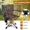 Portable 360 Swivel Hunting Chair with Cup Holder and Storage Pockets